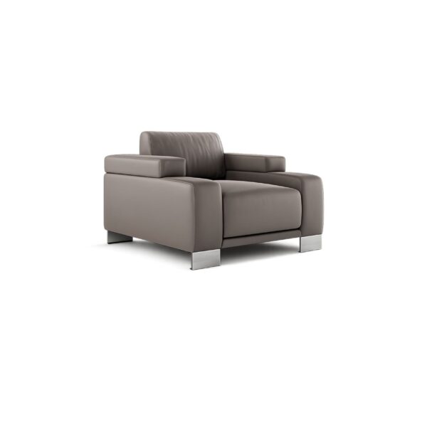 Single-seater Eden sofa featuring a sliding cushion design for adjustable comfort and modern living spaces