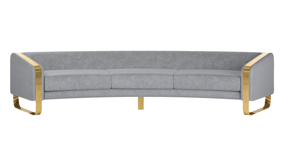 Image description: Round shaped sofa Bohème from Jetclass in 2021 Pantone Colours