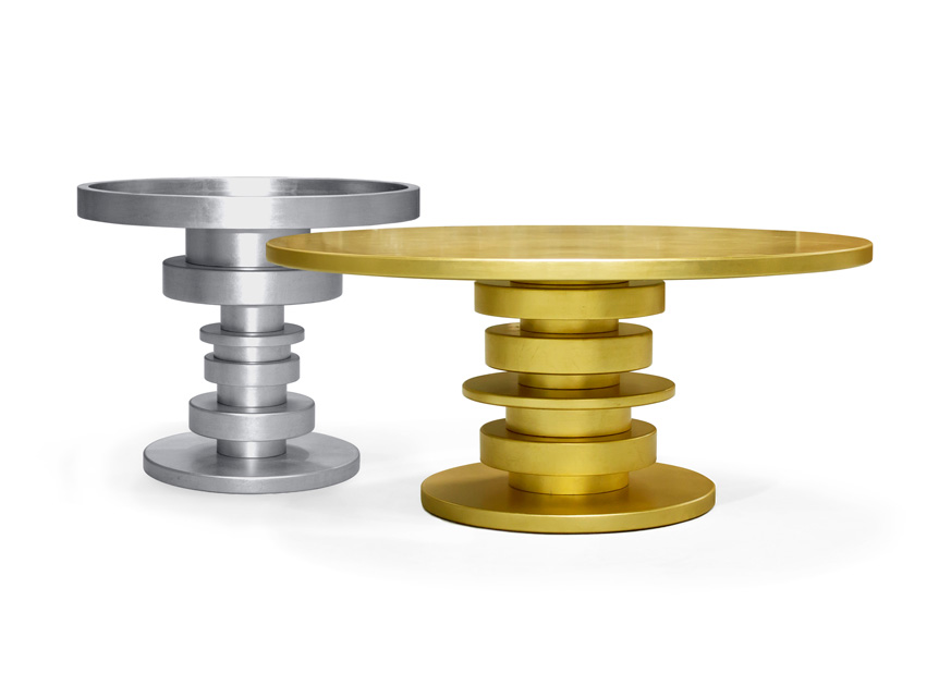 Description de l’image: Table d’appui et table basse Noho de Jetclass dans les couleurs Pantone 2021