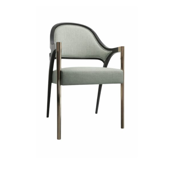 Pierre Chair by Jetclass with upholstered backrest, metal or wood armrests, luxury contemporary design.
